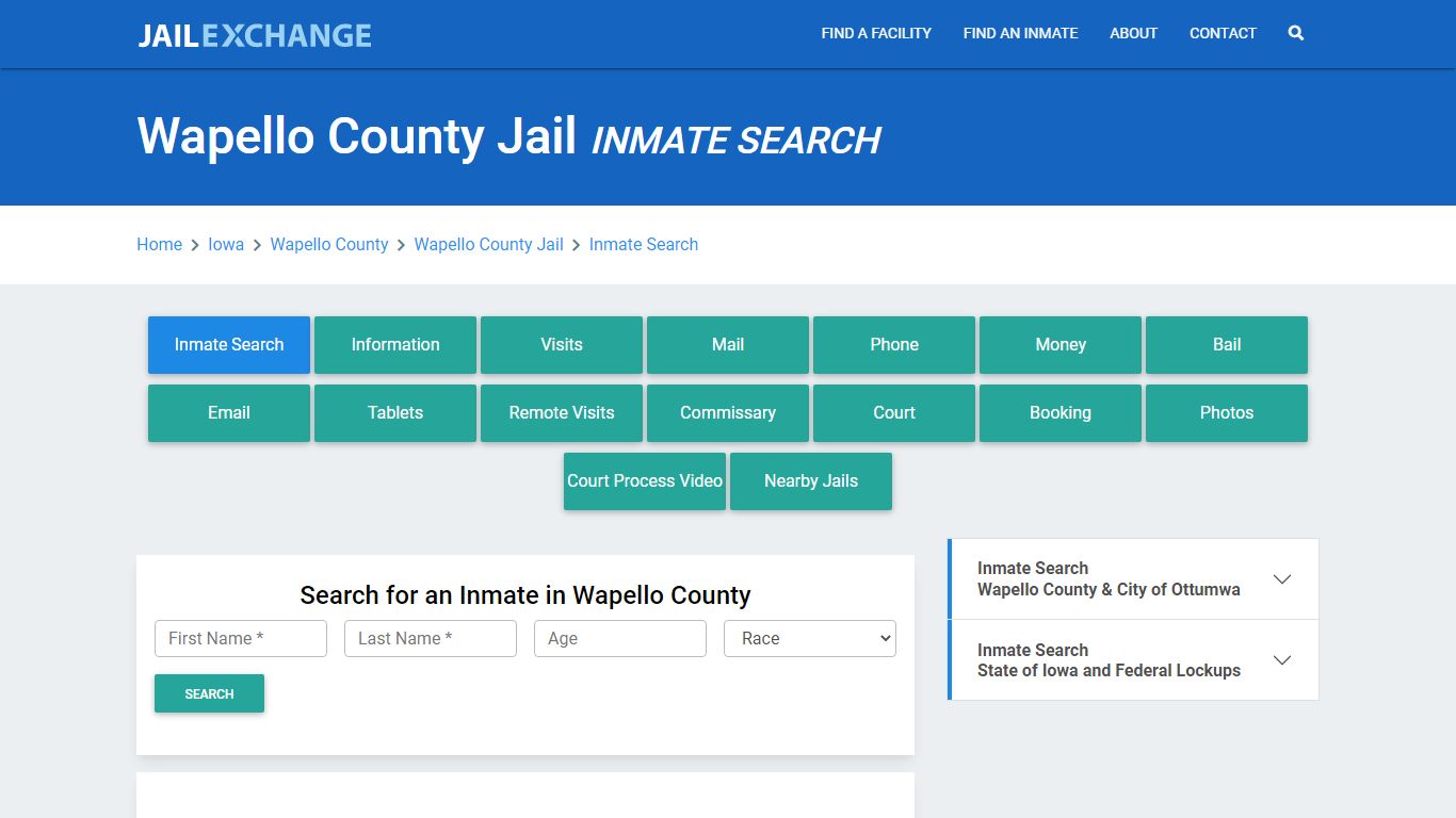 Wapello County Jail, IA Inmate Search: Roster & Mugshots