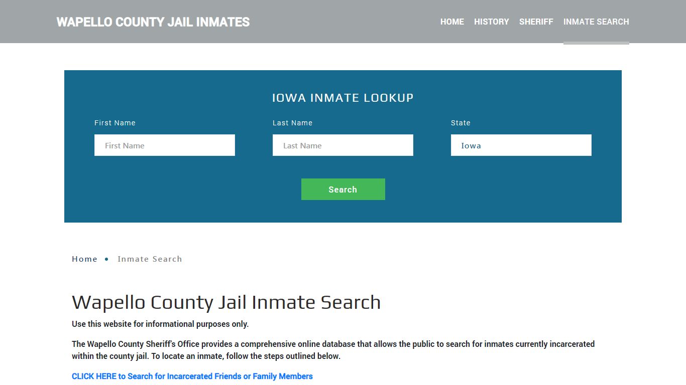 Wapello County, IA Detainee Lookup